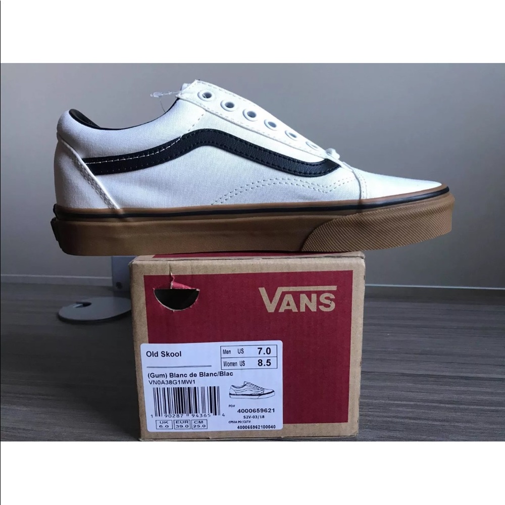 Vans Women’s Old Skool Gum Blanc De Blanc/Black - Picture 8 of 8